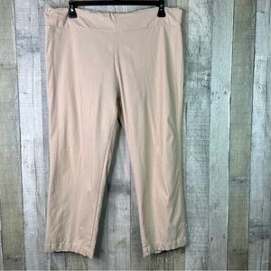 Style-Rite, Inc. Stretch Pull On Tan Straight Leg Pants Capri Length